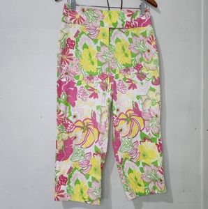Betsy McCall Floral Print Cropped Capri Pants